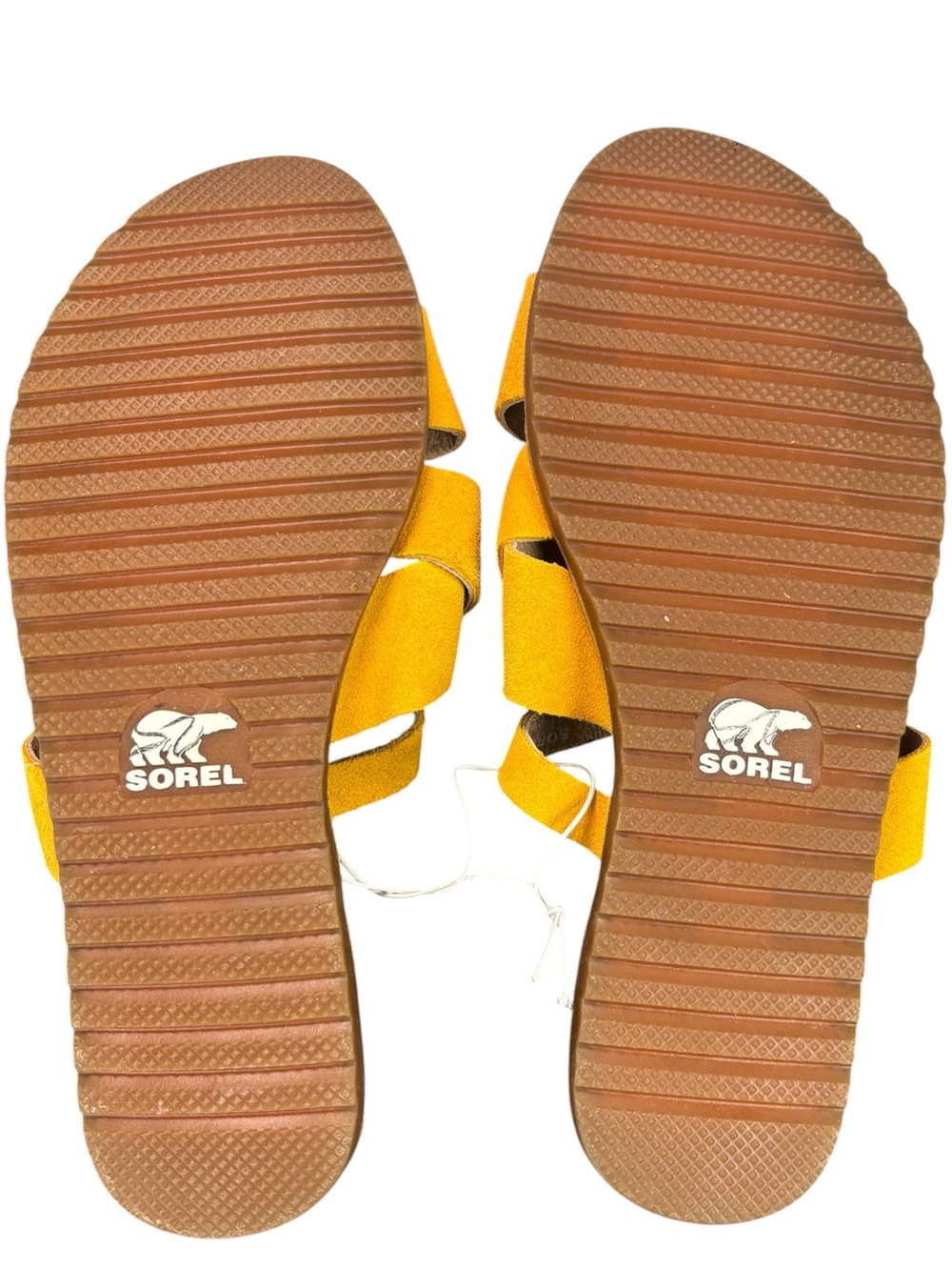 Sorel Ella Golden Yellow Suede Slide Sandals Size 7 NWT - Picture 5 of 15